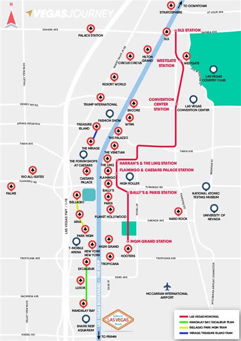 map of las vegas tram